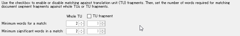 fragment match settings