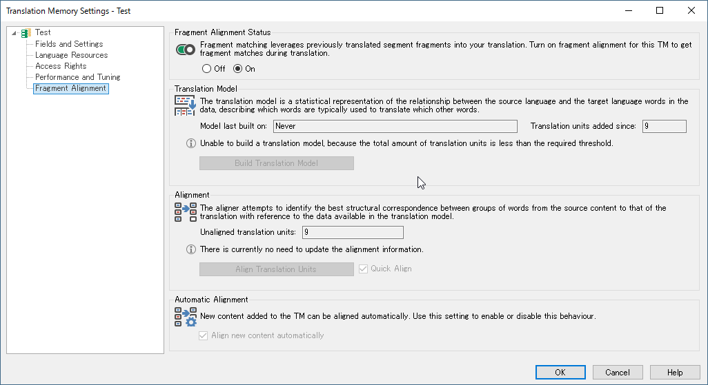 tm fragment settings