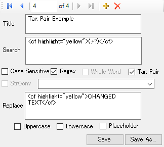 conversion file tag pair example